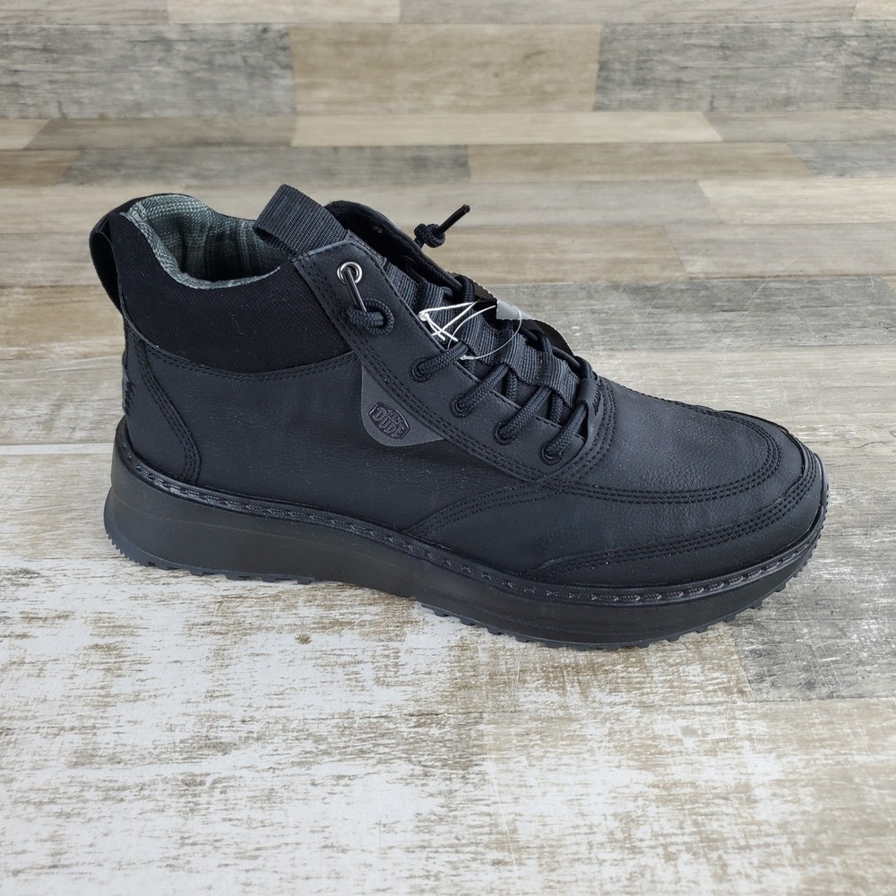 Hey Dude Tahoe Classic Mens Boots Sz 9 Black Ankle Chukka Boot Hiking Trail
